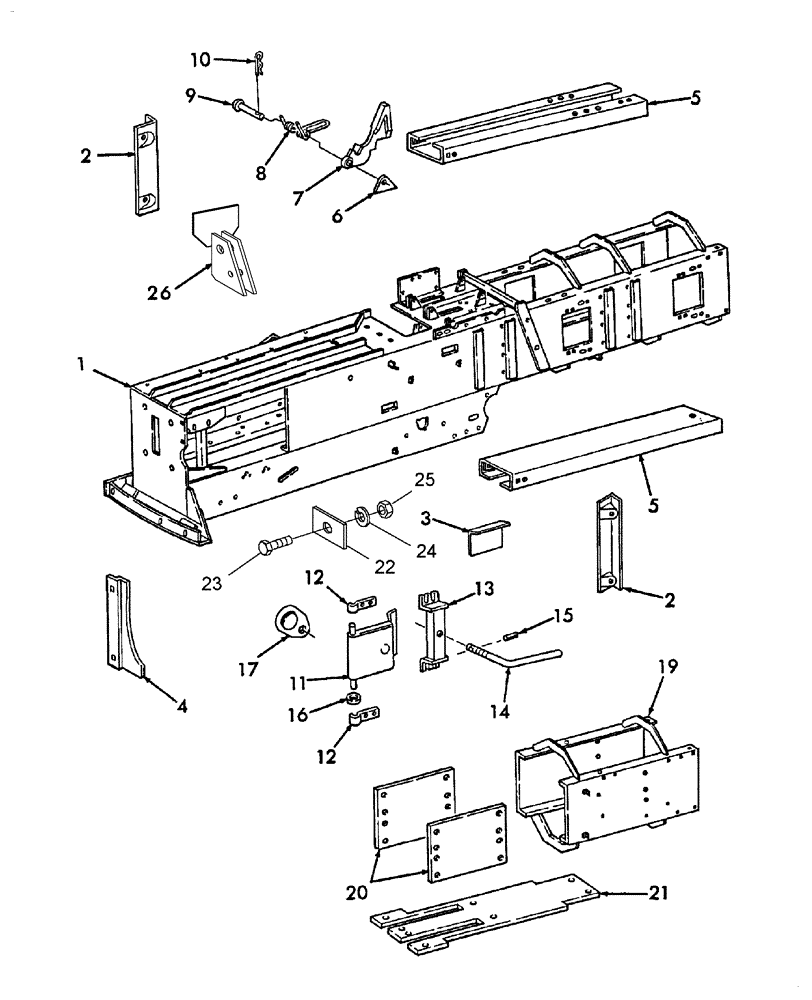 Схема запчастей Case IH SBX550 - (005) - MAIN FRAME (39) - FRAMES AND BALLASTING