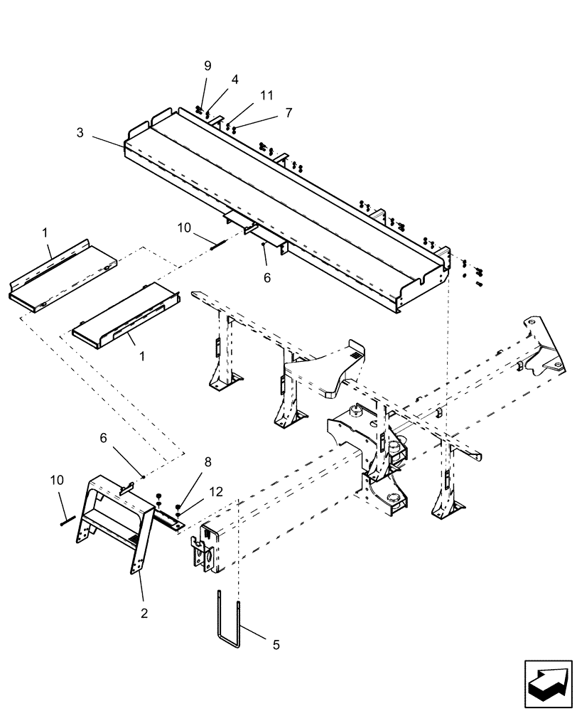 Схема запчастей Case IH 1250 - (80.150.02[02]) - BULK FILL - PLATFORM - 24 ROW ASN Y9S007001 (80) - CROP STORAGE/UNLOADING