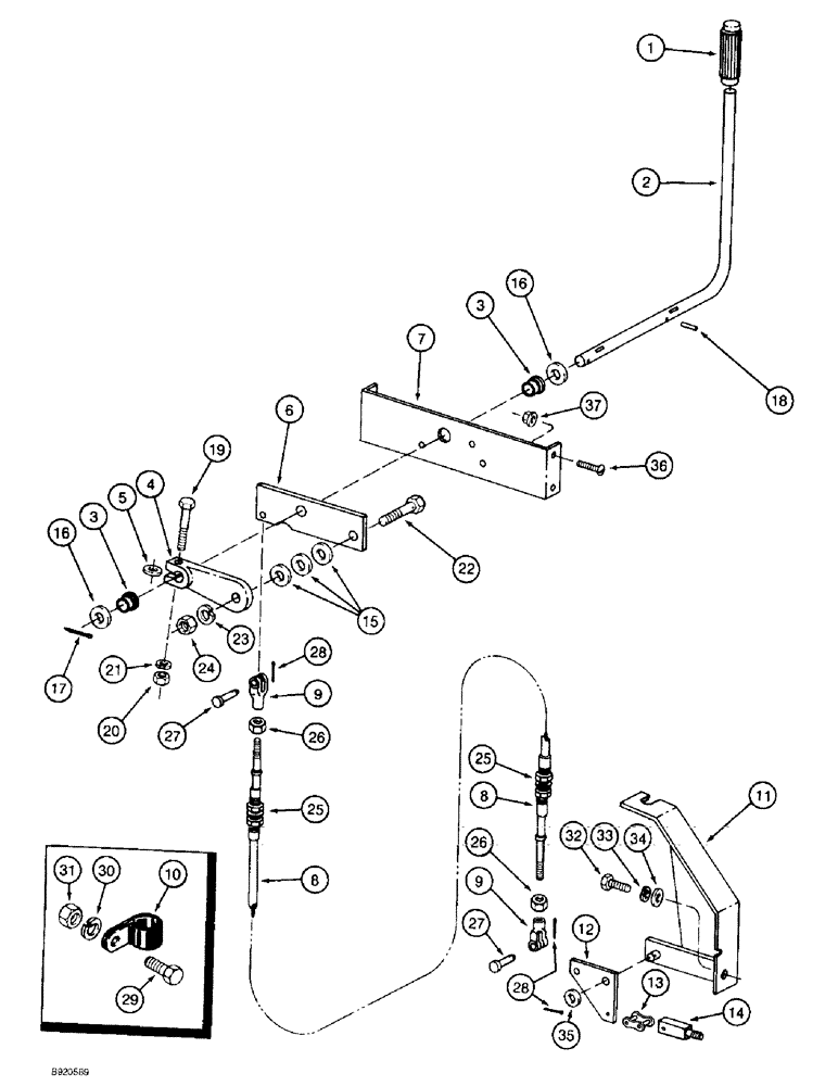 Схема запчастей Case IH 2022 - (9A-02) - AUXILIARY DRUM DRIVE CONTROLS (13) - PICKING SYSTEM