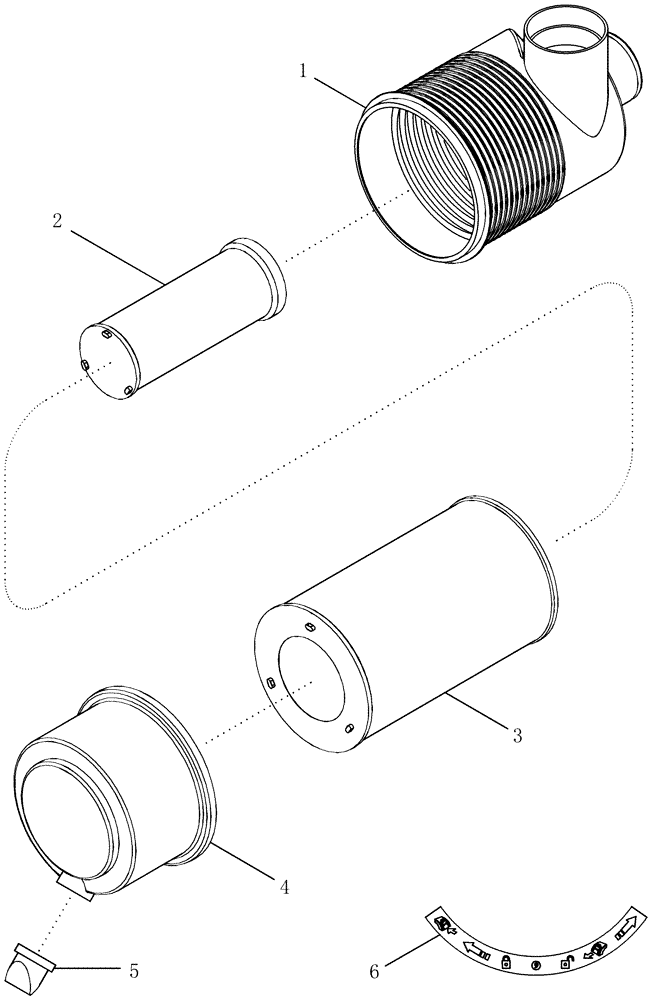 Схема запчастей Case IH PX70 - (02-05) - AIR CLEANER ASSY - PX70 (02) - ENGINE