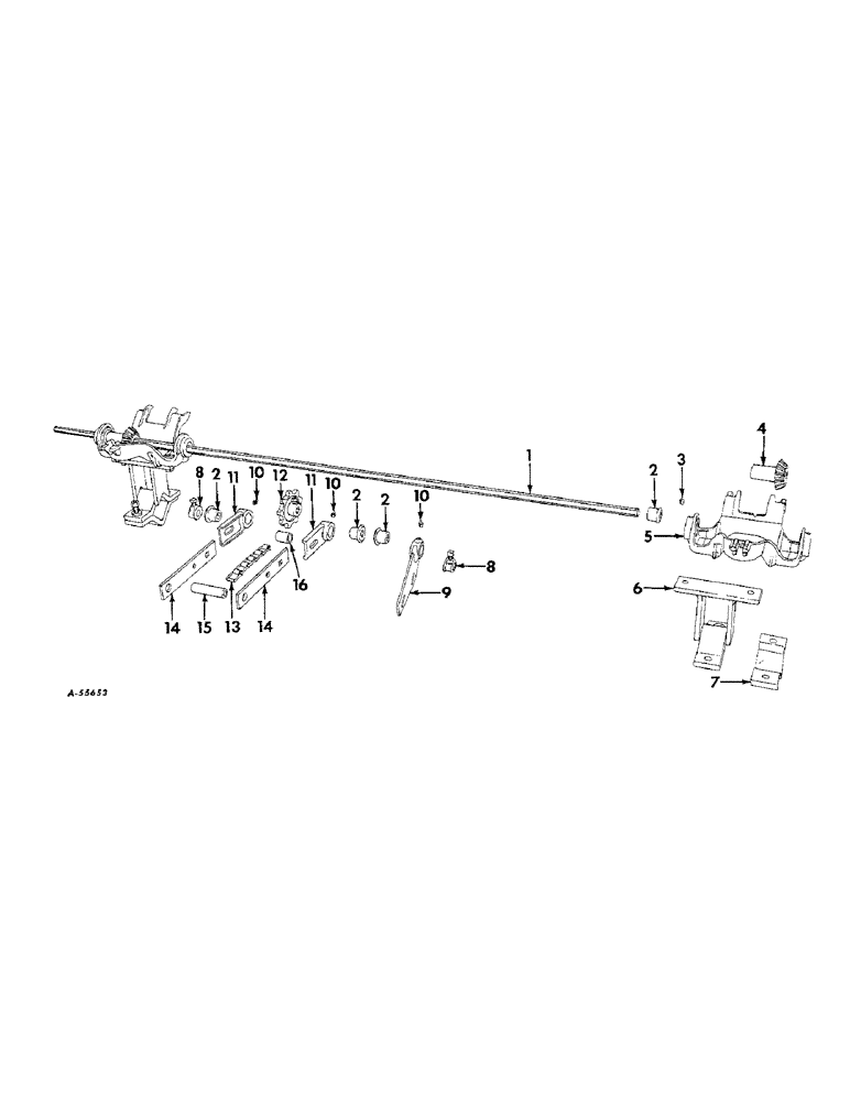 Схема запчастей Case IH 222 - (X-05) - HOPPER BRACKET AND FEED SHAFT 