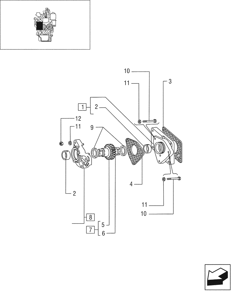 Схема запчастей Case IH JX95 - (0.35.0/01) - BELT PULLEY DRIVE & COVER - TIER 1 ENGINE (01) - ENGINE