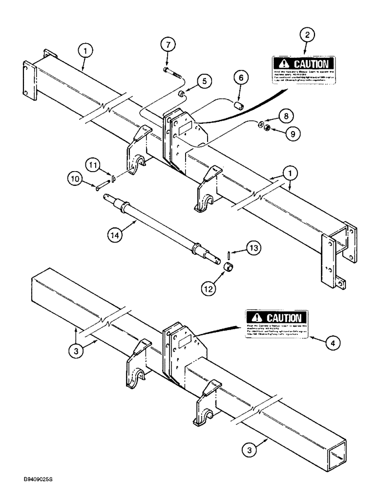 Схема запчастей Case IH 955 - (9A-04) - MAIN FRAME, 6/11 ROW AND 8/15 ROW SOLID ROW CROP, PLANTERS BUILT PRIOR TO 1997 (09) - CHASSIS/ATTACHMENTS