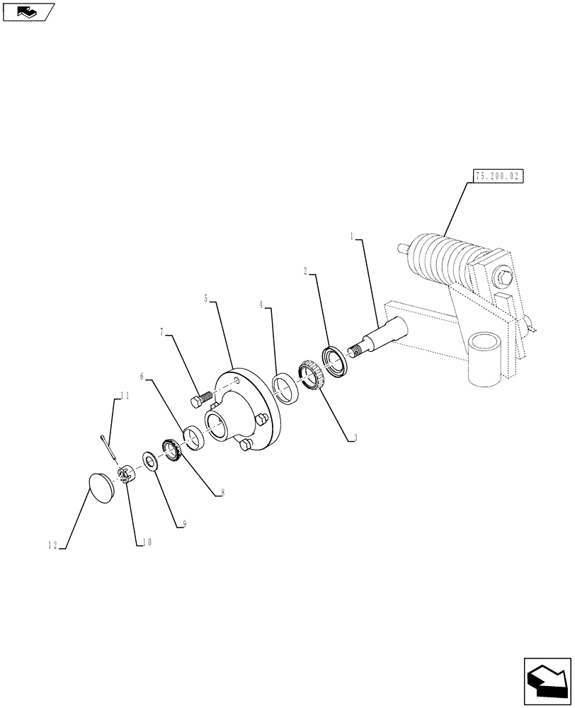 Схема запчастей Case IH 930 - (75.200.02[01]) - SPRING CLTR-SHNK ASS HUB/SPINDLE (75) - SOIL PREPARATION