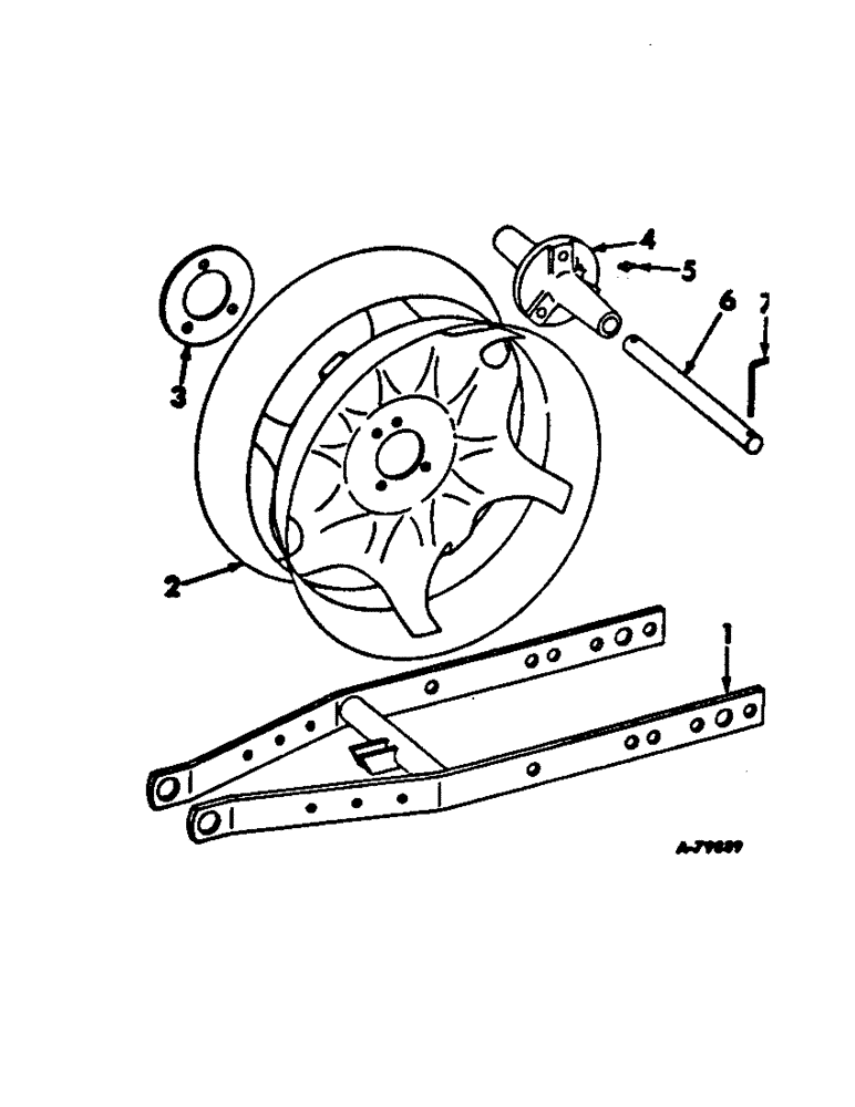 Схема запчастей Case IH 66-SERIES - (U-23[A]) - PRESS WHEEL, OPEN CENTER TYPE, ONE PER FURROW 