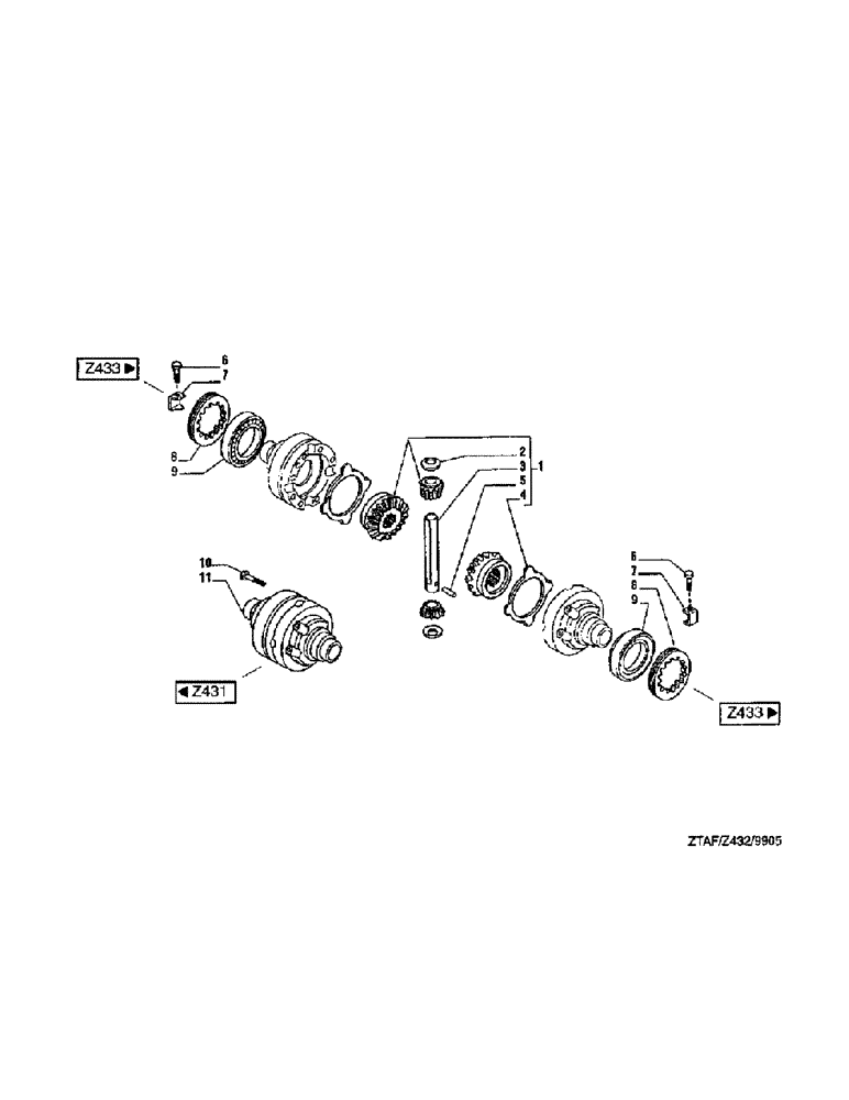 Схема запчастей Case IH 8790 - (283) - STEERING AXLE, DIFFERENTIAL (23) - FOUR WHEEL DRIVE SYSTEM