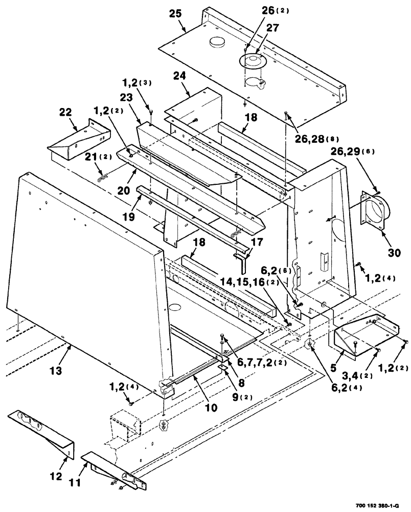 Схема запчастей Case IH 8880HP - (07-050) - RADIATOR SUPPORT ASSEMBLY (S.N. CFH0155350 AND LATER) (10) - ENGINE