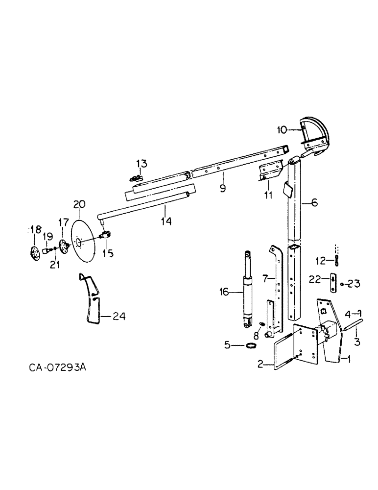 Схема запчастей Case IH 80 - (YB-11) - HYDRAULIC MARKER ATTACHMENT, FOLD 