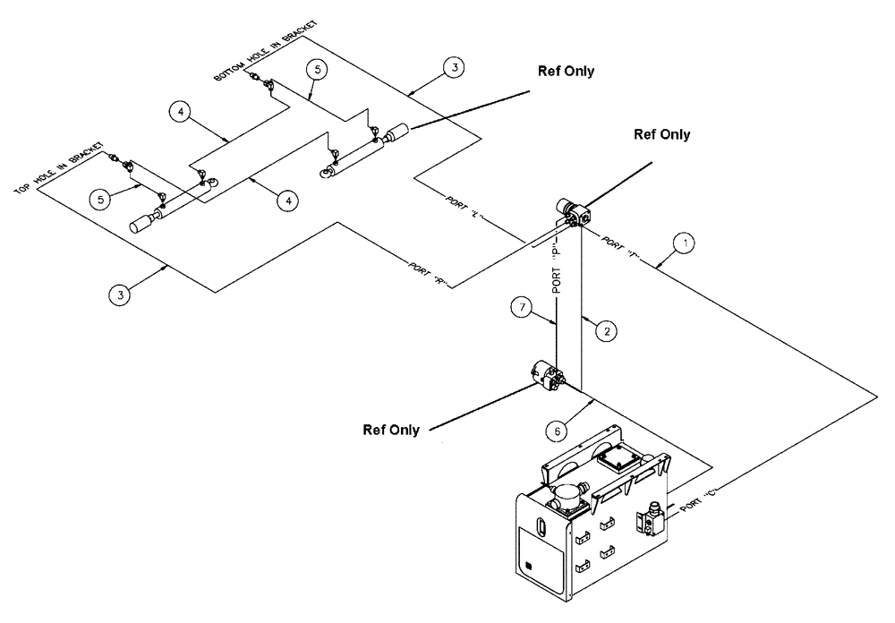 Схема запчастей Case IH FLX4375 - (06-003) - HYDRAULIC LINE GROUP (FLX4300) (07) - HYDRAULICS