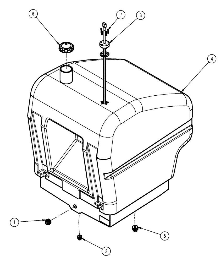 Схема запчастей Case IH SPX4410 - (04-037) - TANK, FITTINGS GROUP Suspension & Frame