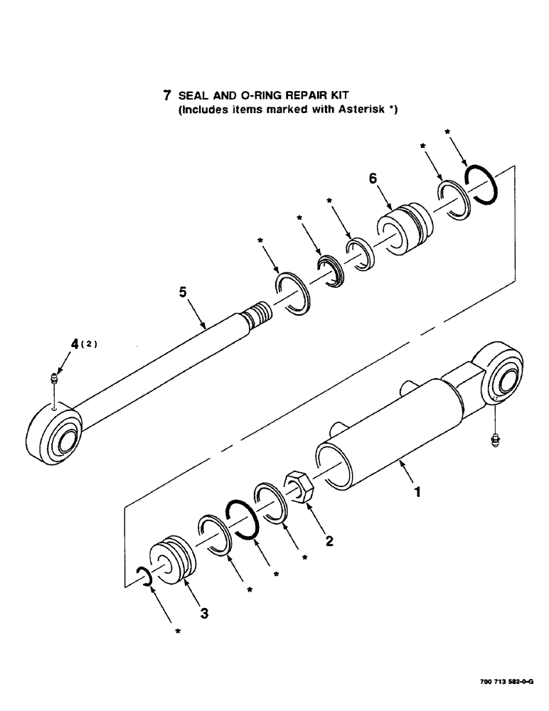 Схема запчастей Case IH DC515 - (8-06) - HYDRAULIC CYLINDER ASSEMBLY, 700713582 HYDRAULIC CYLINDER COMPLETE-2" BORE BY 3-1/21" STROKE (08) - HYDRAULICS