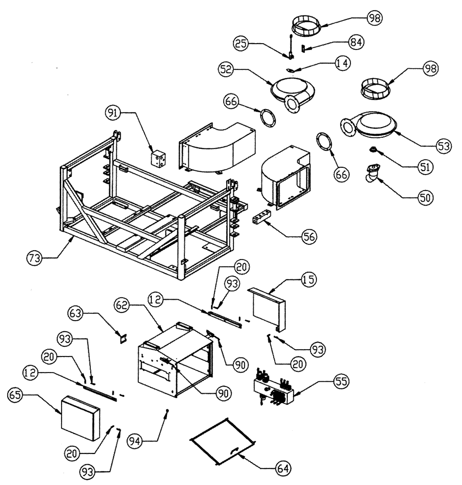 Схема запчастей Case IH FLEX-AIR - (01-001[02]) - CONVEYOR GROUP Basic Unit