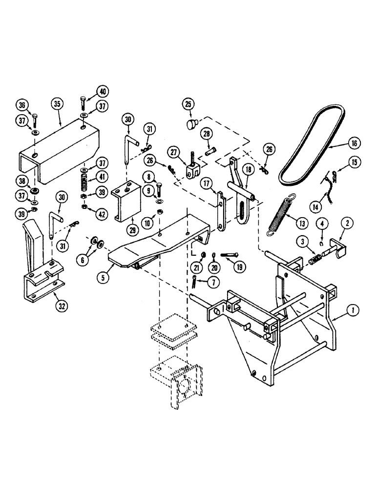 Схема запчастей Case IH 48FEB - (12) - HEADER MOUNTING FRAME, 48 FEB SNOW THROWER 