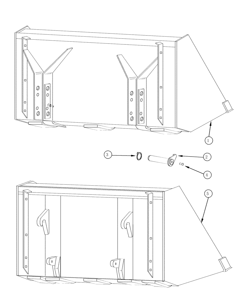 Схема запчастей Case IH L605 - (09-05) - MATERIAL BUCKET GENERAL PURPOSE (09) - CHASSIS/ATTACHMENTS