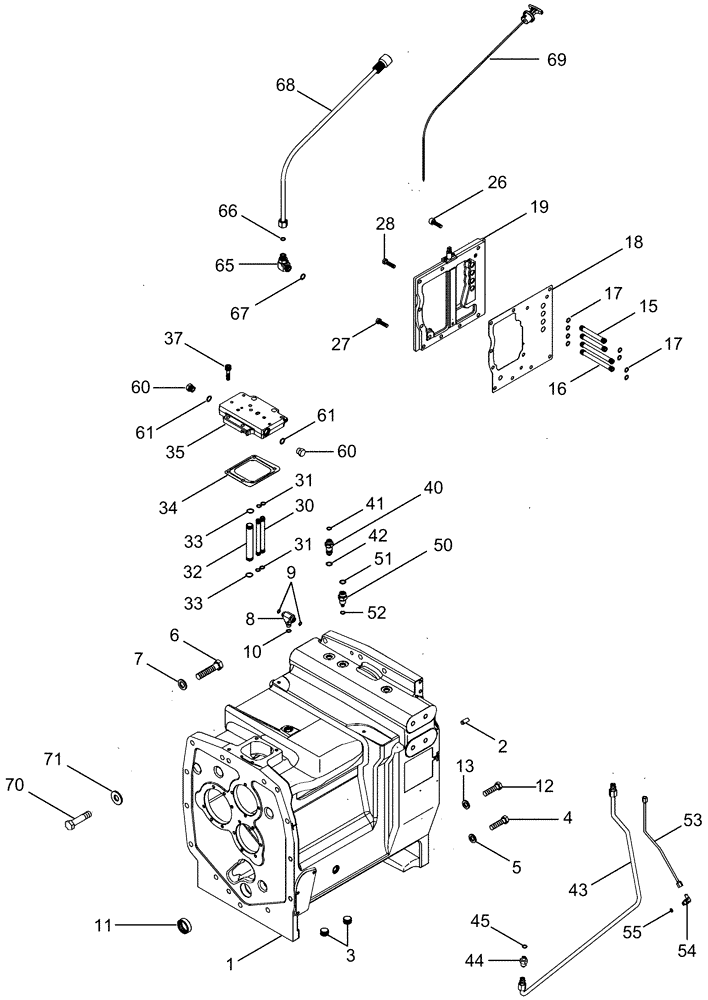 Схема запчастей Case IH MX210 - (06-05) - SPEED TRANSMISSION - HOUSING, TRANSMISSION ASN AJB0355923 (06) - POWER TRAIN