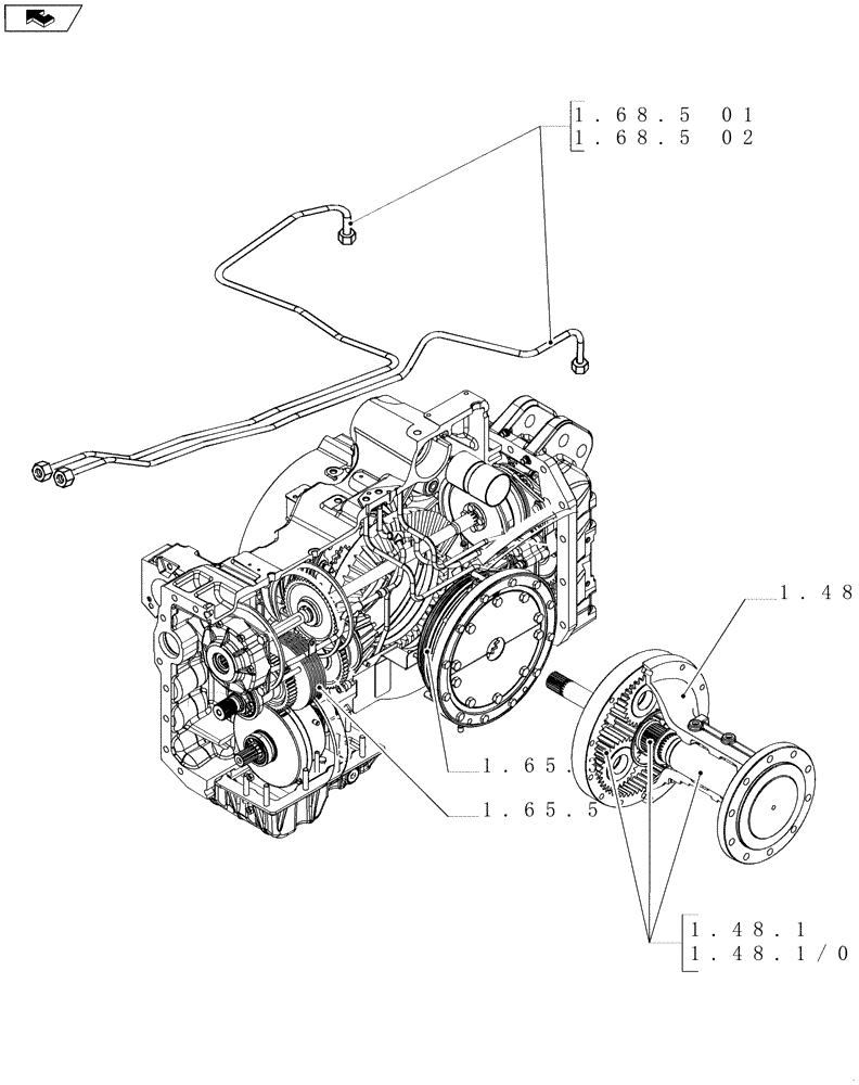 Схема запчастей Case IH PUMA 180 - (SEC. 05) - REAR AXLE (00) - GENERAL