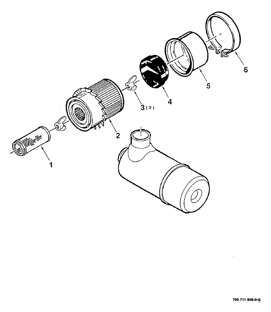 Схема запчастей Case IH 8840 - (03-004) - AIR BREATHER , PRECLEANER AND FILTER (10) - ENGINE