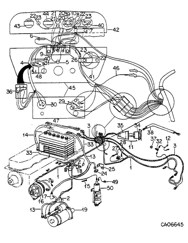 Схема запчастей Case IH 674 - (08-12) - ELECTRICAL, BASIC TRACTOR WIRING, DIESEL ENGINE TRACTORS, SERIAL NO. 108105 AND ABOVE (06) - ELECTRICAL