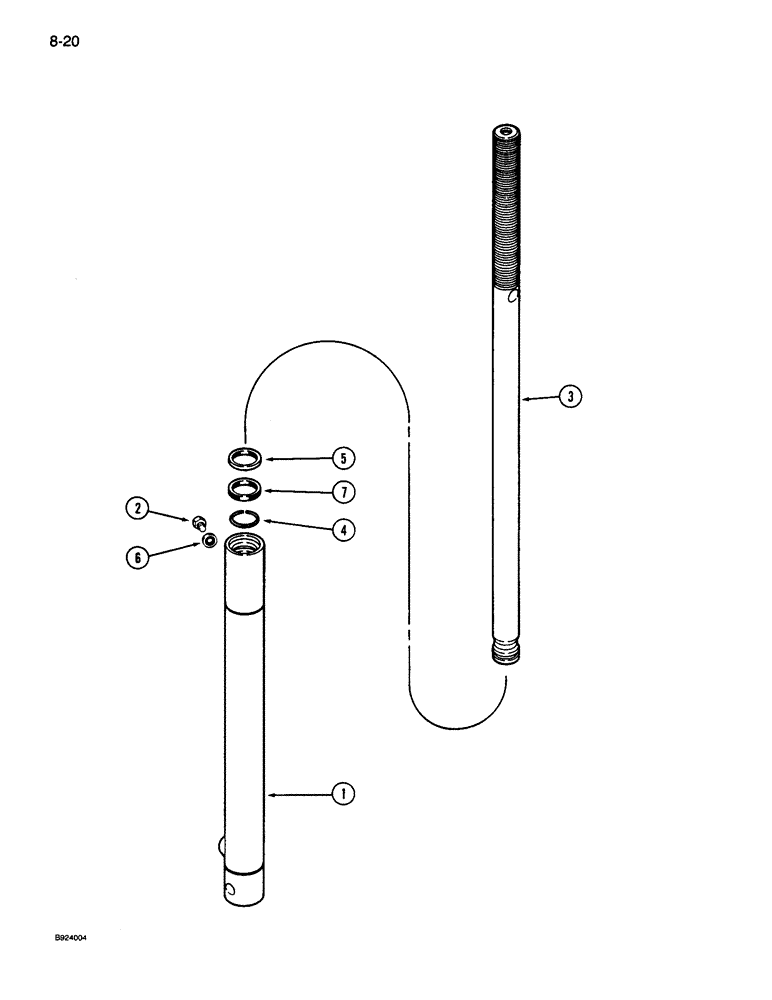 Схема запчастей Case IH 1010 - (8-20) - REEL LIFT SLAVE CYLINDER, BAT REEL OR PICKUP REEL, NOT FOR PICKUP REEL ON 30.0 FOOT HEADER (35) - HYDRAULIC SYSTEMS