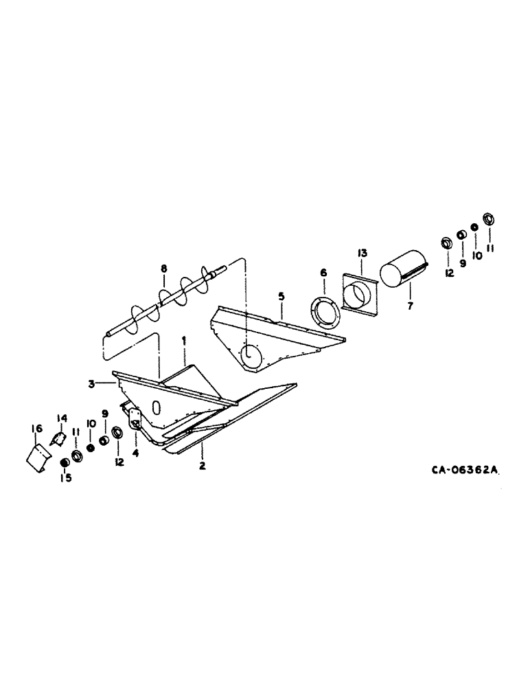 Схема запчастей Case IH 1420 - (25-03) - GRAIN AND TAILINGS ELEVATORS, GRAIN AUGER TROUGH Elevators