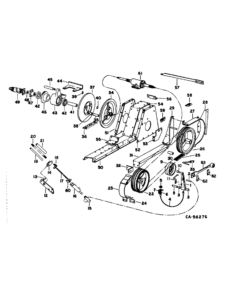 Схема запчастей Case IH 1470 - (07-18) - DRIVE TRAIN, SEPARATOR DRIVE Drive Train