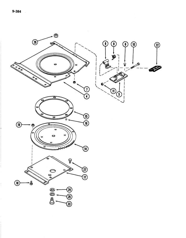 Схема запчастей Case IH 4894 - (9-384) - SEAT AIR/OIL SUSPENSION (09) - CHASSIS/ATTACHMENTS