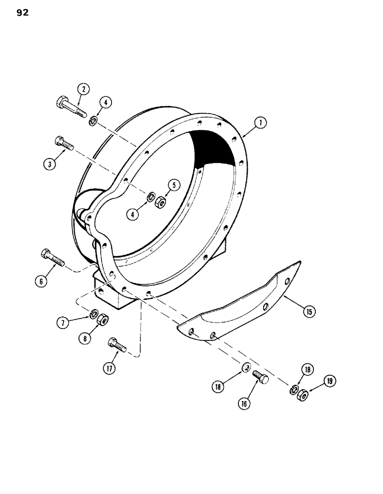 Схема запчастей Case IH 336BDT - (092) - FLYWHEEL HOUSING, NUMBER ONE S.A.E., B 