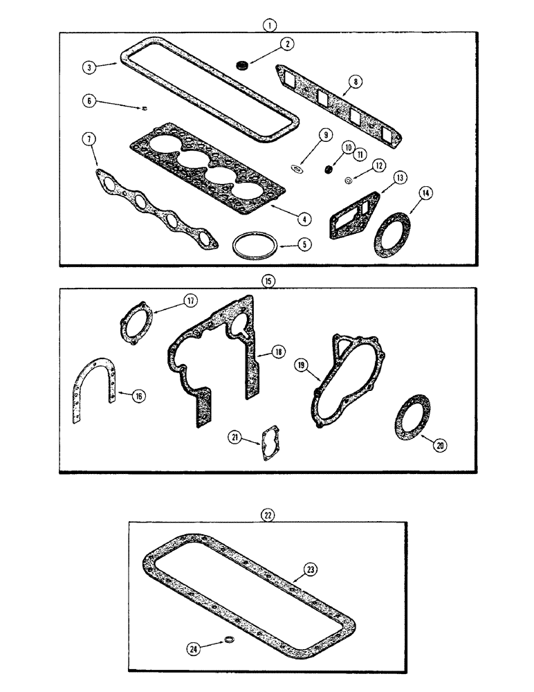 Схема запчастей Case IH 1255 - (022) - ENGINE GASKET KITS, 188 DIESEL ENGINE (10) - ENGINE