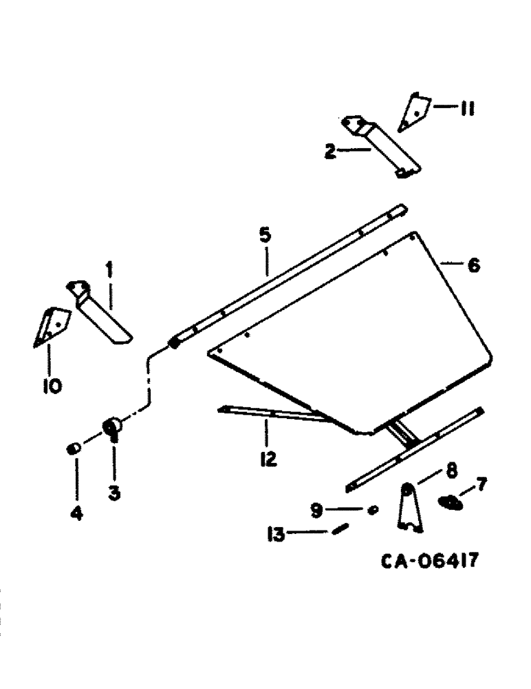 Схема запчастей Case IH 1480 - (14-05) - SUSPENSION, STEERING AXLE SHIELD, OSCILLATING, SERIAL NO. 24001 AND ABOVE Suspension