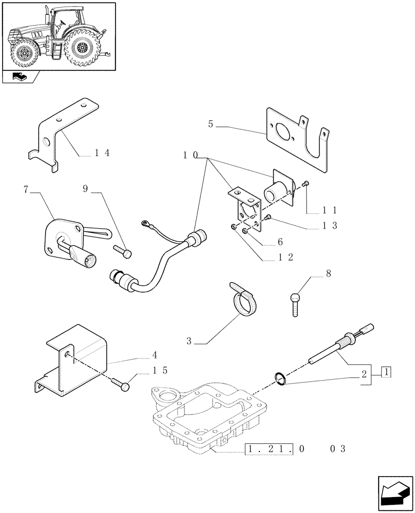 Схема запчастей Case IH PUMA 140 - (1.75.0/03[01]) - (220V) ENGINE BLOCK AND TRANSMISSION OIL HEATERS - C7114 (VAR.330206) (06) - ELECTRICAL SYSTEMS