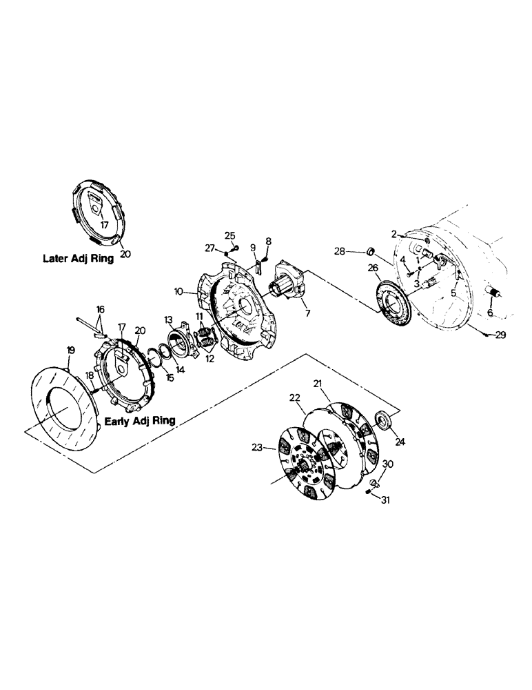 Схема запчастей Case IH ST270 - (04-22) - 14" CLUTCH ASSEMBLY, 3306 CAT AND 903 CUMMINS, ST 320 (04) - Drive Train