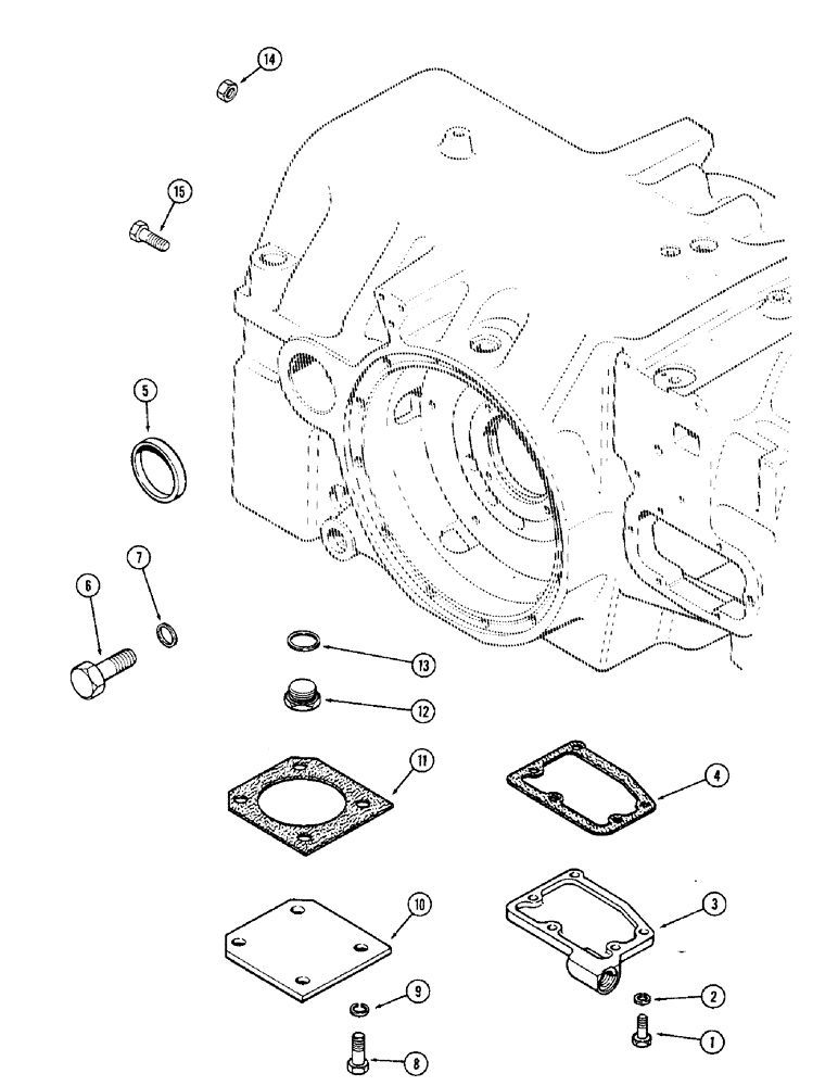 Схема запчастей Case IH 1370 - (284) - TRANSMISSION COVERS, WITHOUT HITCH (06) - POWER TRAIN