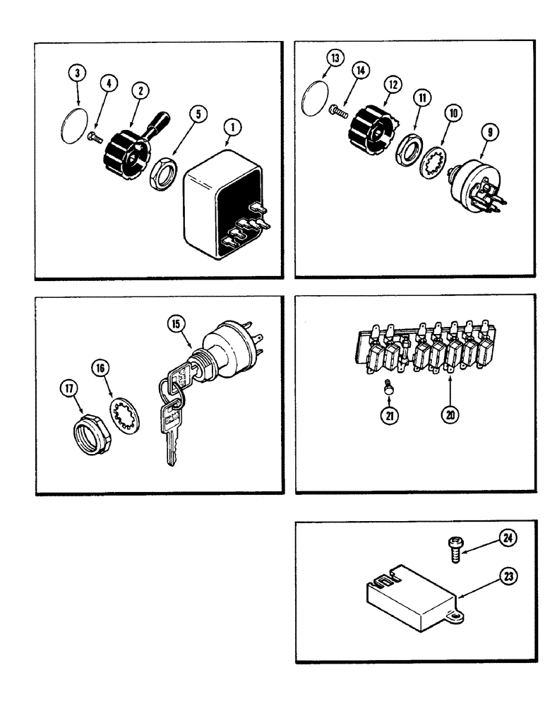 Схема запчастей Case IH 2090 - (4-106) - ELECTRICAL EQUIPMENT MOUNTING (04) - ELECTRICAL SYSTEMS