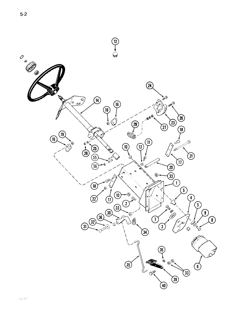 Схема запчастей Case IH 1896 - (5-02) - STEERING WHEEL AND COLUMN (05) - STEERING