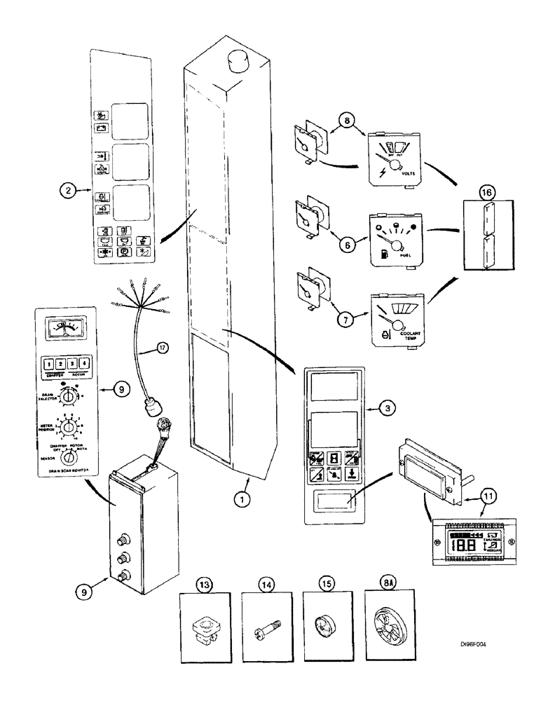 Схема запчастей Case IH 2144 - (4-22) - INSTRUMENT PANEL ASSEMBLY (06) - ELECTRICAL