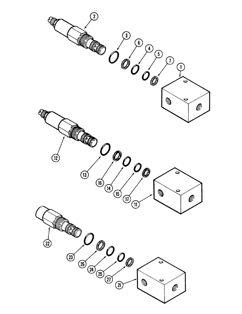 Схема запчастей Case IH 2394 - (8-126) - HYDRAULICS, SEAT PRESSURE REGULATOR VALVE (08) - HYDRAULICS