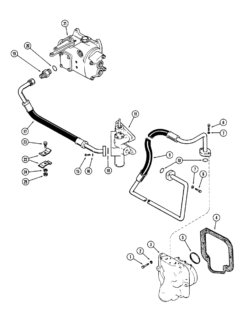 Схема запчастей Case IH 1370 - (290) - DOUBLE GEAR HYDRAULIC PUMP CIRCUITRY (08) - HYDRAULICS