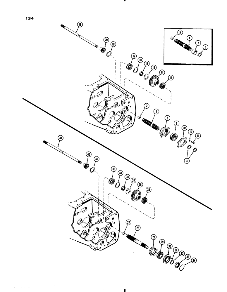 Схема запчастей Case IH 730 SERIES - (134) - RANGE AND P.T.O SHAFTS, STANDARD TRANSMISSION, ALL 730 AND 830, EXCEPT GROVE AND 730 GROVE ONLY (06) - POWER TRAIN