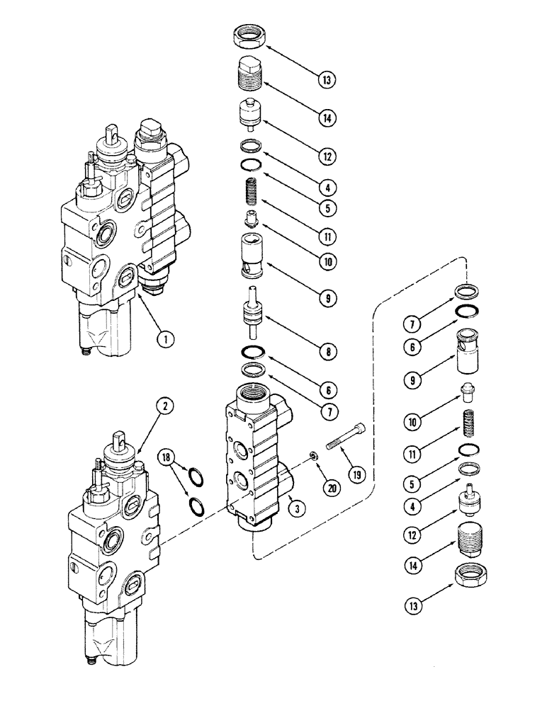 Схема запчастей Case IH 4694 - (8-348) - REMOTE CONTROL VALVE, ADD ON FOR THIRD CIRCUIT, WITH LOAD CHECK (08) - HYDRAULICS