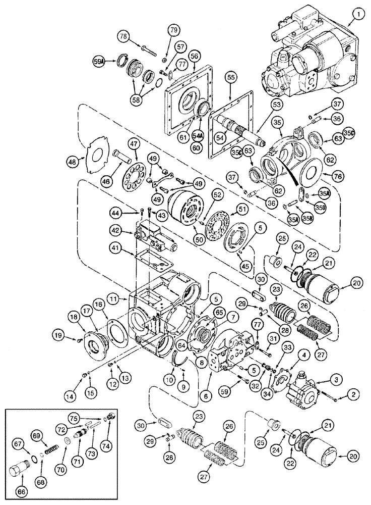 Схема запчастей Case IH 2366 - (06-09) - PUMP ASSY- HYDROSTATIC - CORN AND GRAIN COMBINE BSN JJC0254032 - RICE COMBINE BSN JJC0254129 (03) - POWER TRAIN