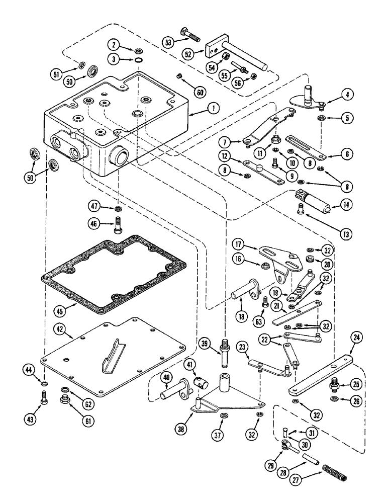 Схема запчастей Case IH 3294 - (8-350) - DRAFT CONTROL SENSING LINKAGE (08) - HYDRAULICS