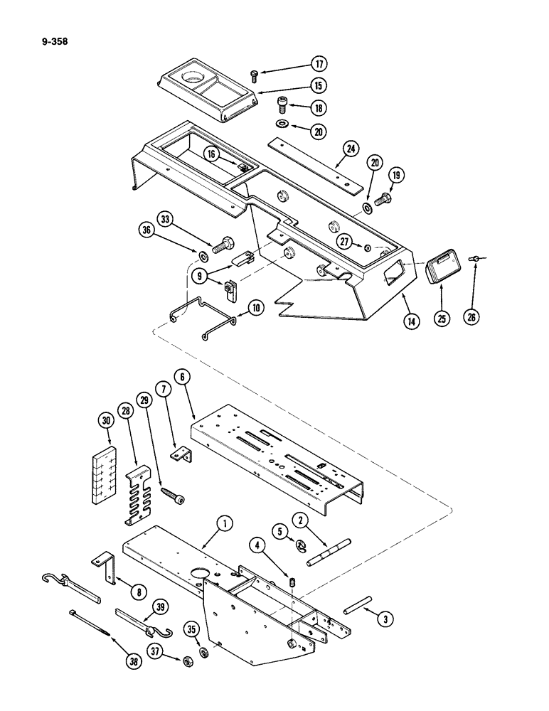 Схема запчастей Case IH 4994 - (9-358) - OPERATOR CONSOLE (09) - CHASSIS/ATTACHMENTS