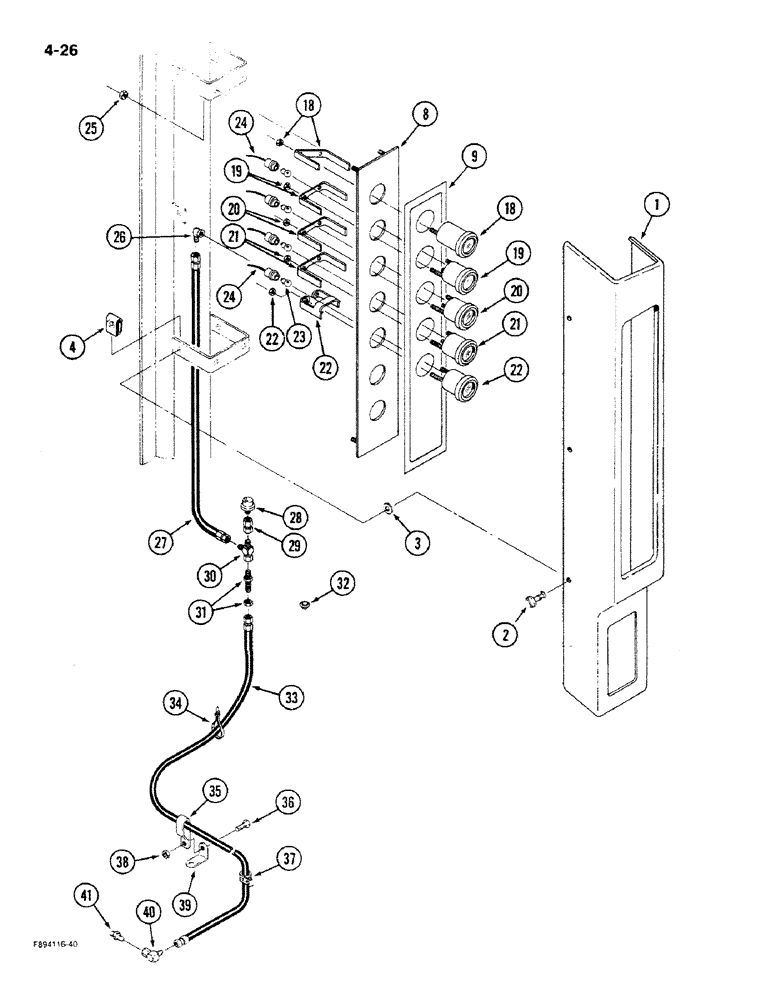 Схема запчастей Case IH 9280 - (4-26) - GAUGE PANEL (04) - ELECTRICAL SYSTEMS