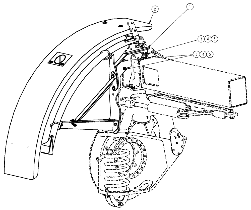 Схема запчастей Case IH SPX3320 - (11-003) - FENDER GROUP, LH Options