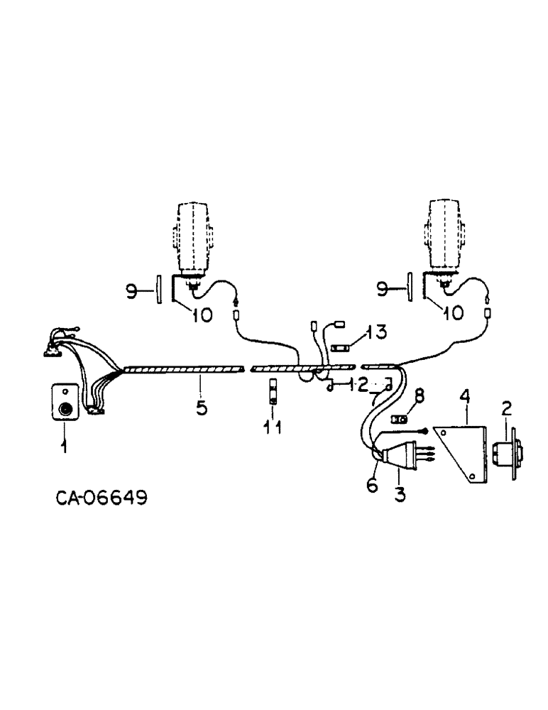 Схема запчастей Case IH 140 - (08-34) - ELECTRICAL, TURN SIGNAL AND REAR CONNECTOR ATTACHMENT, TRACTOR W/ SERIAL NO. 62472 AND ABOVE (06) - ELECTRICAL