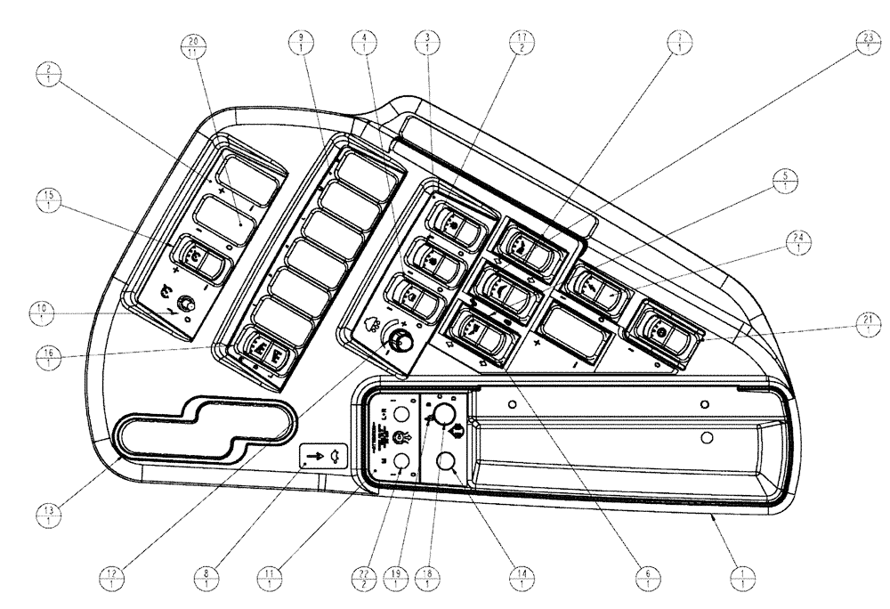 Схема запчастей Case IH 810 - (13-002) - FLEX-AIR® CONTROL PANEL-VIPER, VIPER-PRO (06) - ELECTRICAL