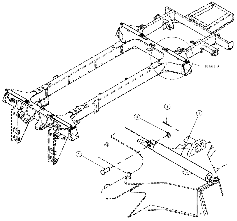 Схема запчастей Case IH 3210 - (04-005) - AXLE CYLINDER GROUP Suspension & Frame