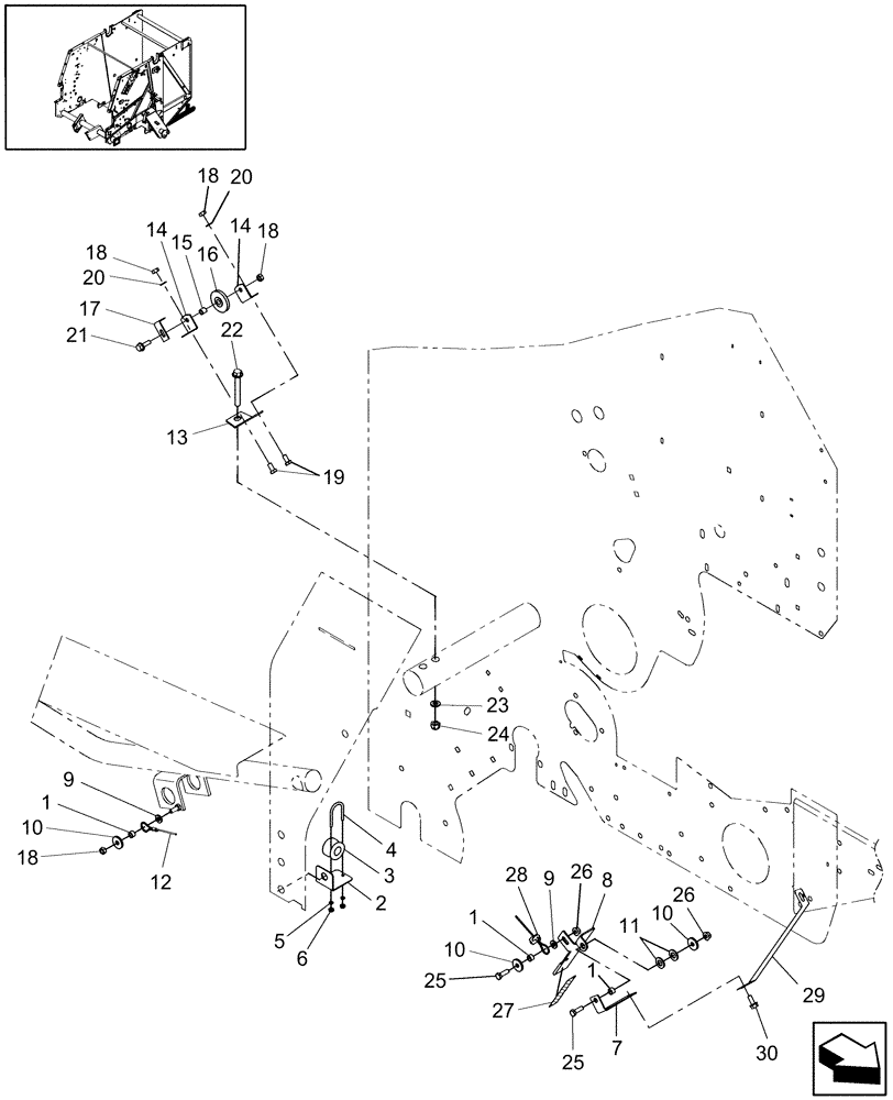 Схема запчастей Case IH RBX563 - (18.09[2]) - HYDRAULIC BALE EJECTOR, INDICATOR (18) - ACCESSORIES