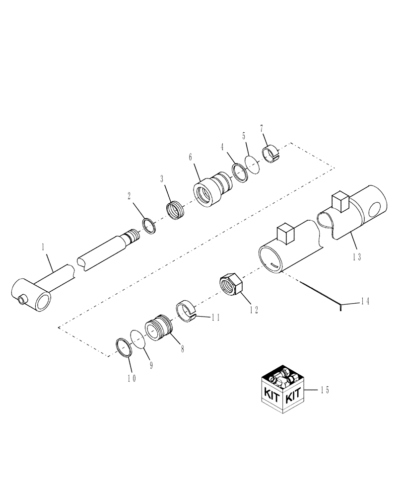 Схема запчастей Case IH BHX1102 - (48) - STABILIZER CYLINDER 