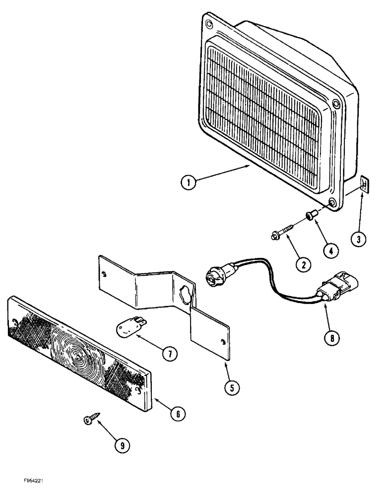 Схема запчастей Case IH 9330 - (4-044) - LAMP ASSEMBLIES - HEAD LAMP / TAIL LAMP (04) - ELECTRICAL SYSTEMS